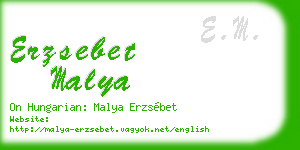 erzsebet malya business card