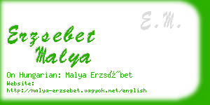 erzsebet malya business card